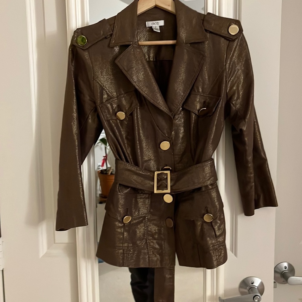 Cache Linen Jacket Metallic Gold Theme - image 1